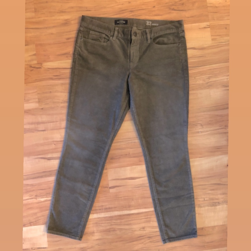 J.Crew Toothpick Skinny Ankle Corduroy Pants
